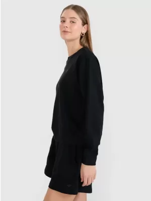 Damen Sweatshirt 4F WMM00TSWSF1765 TIEF SCHWARZ