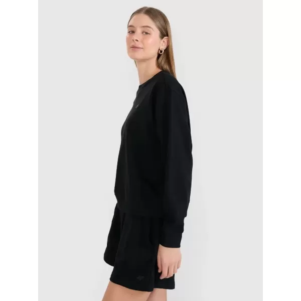  Damen Sweatshirt 4F WMM00TSWSF1765 TIEF SCHWARZ 