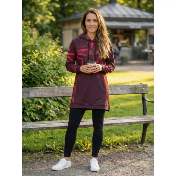 Funktionaler erweiterter Sweatshirt -Prämie von Frauen ALTISPORT VOJ/ALW094MI03 WEIN/ROT 