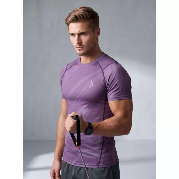 Funktionelle Komprimierung t -Shirt von Männern mit kurzer Ärmelnprämie ALTISPORT VOJ/ALM072TR04 LILA 