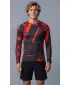 Funktionelle Kompression t -Shirt von Männern mit langarmiger Prämie ALTISPORT VOJ/ALM079TR03 SCHWARZ -RED