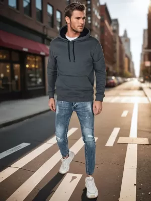 Herren -Sweatshirt DSTREET BX5863 DUNKELGRAU