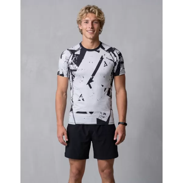  Funktionelle Komprimierung t -Shirt von Männern mit kurzer Ärmelnprämie ALTISPORT VOJ/ALM079TR04 SCHWARZ -GRAY 