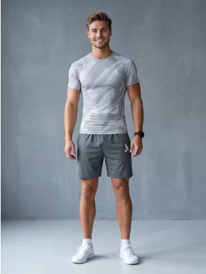 Funktionelle Komprimierung t -Shirt von Männern mit kurzer Ärmelnprämie ALTISPORT VOJ/ALM072TR04 GRAU