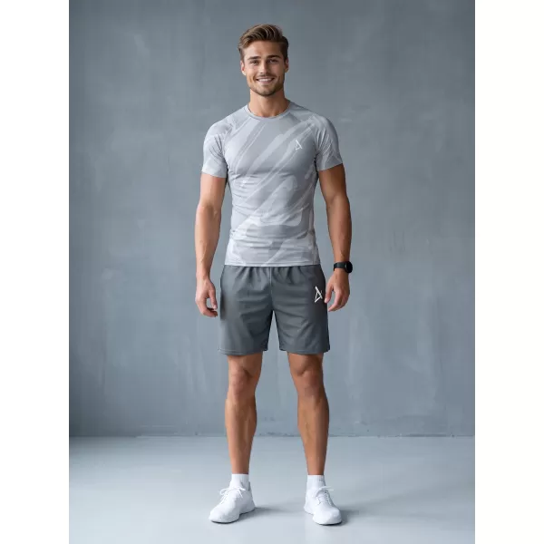  Funktionelle Komprimierung t -Shirt von Männern mit kurzer Ärmelnprämie ALTISPORT VOJ/ALM072TR04 GRAU 