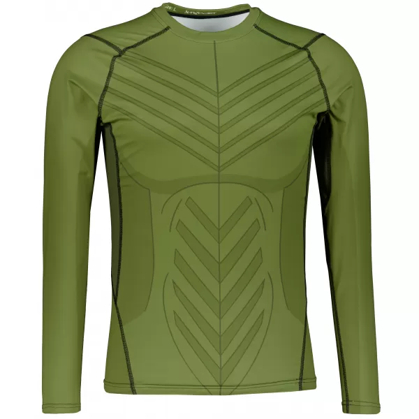  Funktionelle Kompression t -Shirt von Männern mit langarmiger Prämie ALTISPORT VOJ/ALM095TR03 GRÜN 