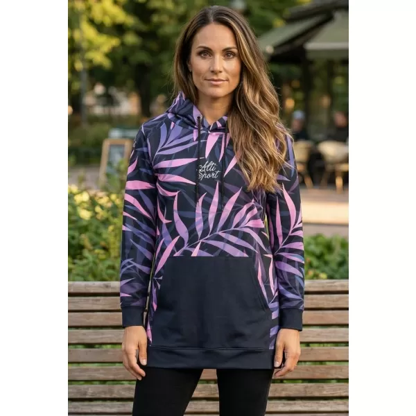  Funktionaler erweiterter Sweatshirt -Prämie von Frauen ALTISPORT VOJ/ALW094MI03 SCHWARZ/LILA 