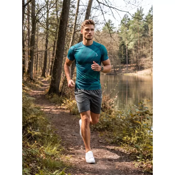  Funktionelle Komprimierung t -Shirt von Männern mit kurzer Ärmelnprämie ALTISPORT VOJ/ALM072TR04 KEROSIN 