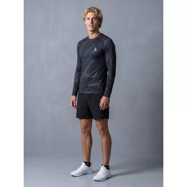  Funktionelle Kompression t -Shirt von Männern mit langarmiger Prämie ALTISPORT VOJ/ALM072TR03 SCHWARZ 
