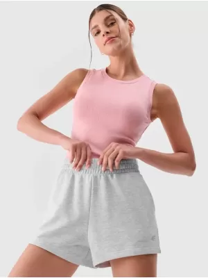 Damenshorts 4F WMM00TSHOF542 KALTE HELLGRAUE MELANGE