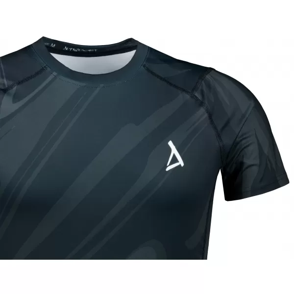  Funktionelle Komprimierung t -Shirt von Männern mit kurzer Ärmelnprämie ALTISPORT VOJ/ALM072TR04 SCHWARZ 