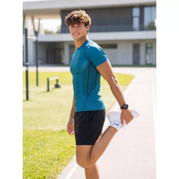  Funktionelle Komprimierung t -Shirt von Männern mit kurzer Ärmelnprämie ALTISPORT VOJ/ALM095TR04 KEROSIN 