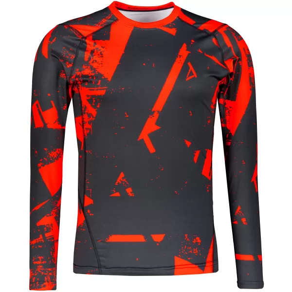  Funktionelle Kompression t -Shirt von Männern mit langarmiger Prämie ALTISPORT VOJ/ALM079TR03 SCHWARZ -RED 
