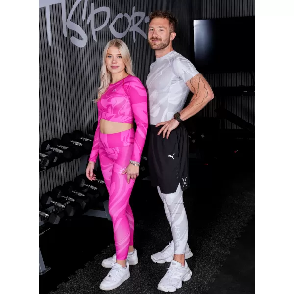  Funktionaler Ernteoberteil der Frauen mit langen Ärmeln Premium ALTISPORT VOJ/ALW072TR04 HEIßROSA 