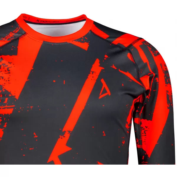  Funktionelle Kompression t -Shirt von Männern mit langarmiger Prämie ALTISPORT VOJ/ALM079TR03 SCHWARZ -RED 