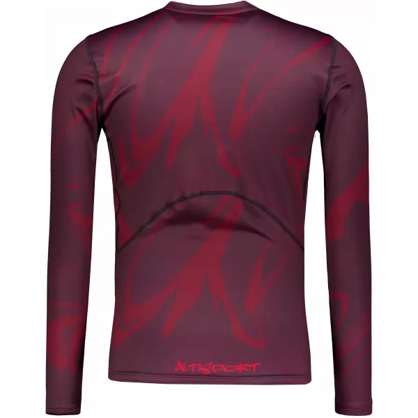  Funktionelle Kompression t -Shirt von Männern mit langarmiger Prämie ALTISPORT VOJ/ALM072TR03 WEINRÖTET 