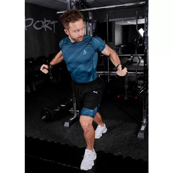  Funktionelle Komprimierung t -Shirt von Männern mit kurzer Ärmelnprämie ALTISPORT VOJ/ALM072TR04 KEROSIN 