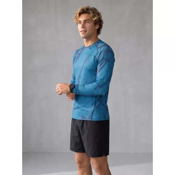  Funktionelle Kompression t -Shirt von Männern mit langarmiger Prämie ALTISPORT VOJ/ALM079TR03 BLAU 