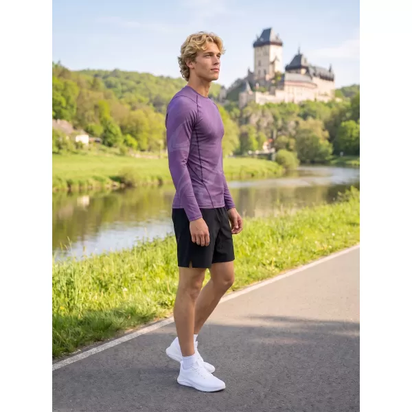  Funktionelle Kompression t -Shirt von Männern mit langarmiger Prämie ALTISPORT VOJ/ALM072TR03 LILA 