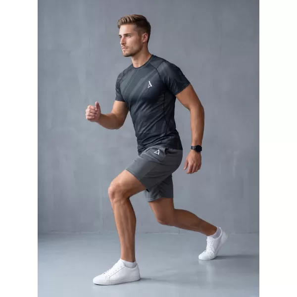 Funktionelle Komprimierung t -Shirt von Männern mit kurzer Ärmelnprämie ALTISPORT VOJ/ALM072TR04 SCHWARZ 