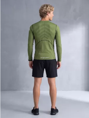 Funktionelle Kompression t -Shirt von Männern mit langarmiger Prämie ALTISPORT VOJ/ALM095TR03 GRÜN
