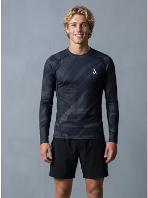 Funktionelle Kompression t -Shirt von Männern mit langarmiger Prämie ALTISPORT VOJ/ALM072TR03 SCHWARZ