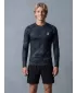 Funktionelle Kompression t -Shirt von Männern mit langarmiger Prämie ALTISPORT VOJ/ALM072TR03 SCHWARZ