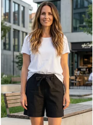 Damenshorts ALTISPORT ETHEL SCHWARZ