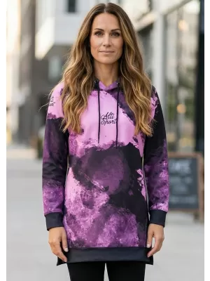 Funktionaler erweiterter Sweatshirt -Prämie von Frauen ALTISPORT VOJ/ALW093MI03 LILA/SCHWARZ