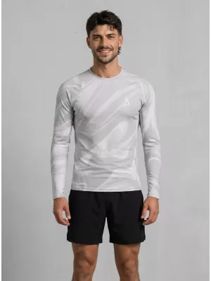 Funktionelle Kompression t -Shirt von Männern mit langarmiger Prämie ALTISPORT VOJ/ALM072TR03 GRAU