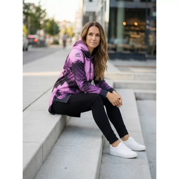  Funktionaler erweiterter Sweatshirt -Prämie von Frauen ALTISPORT VOJ/ALW093MI03 LILA/SCHWARZ 