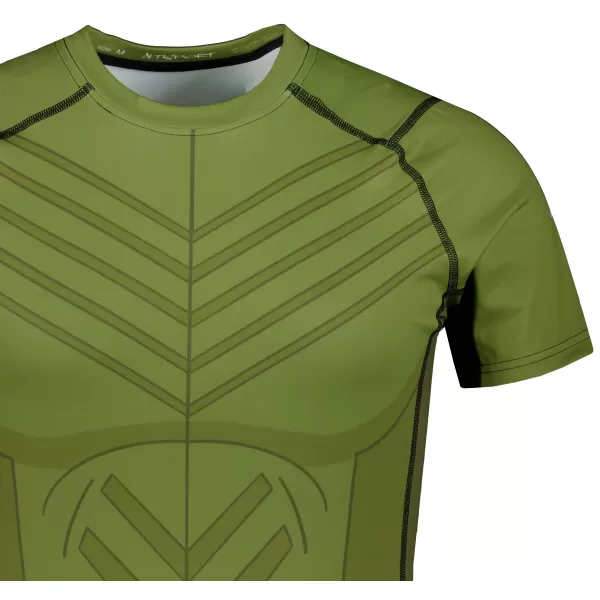  Funktionelle Komprimierung t -Shirt von Männern mit kurzer Ärmelnprämie ALTISPORT VOJ/ALM095TR04 GRÜN 
