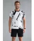 Funktionelle Komprimierung t -Shirt von Männern mit kurzer Ärmelnprämie ALTISPORT VOJ/ALM079TR04 WEIß -UND -SCHWARZ
