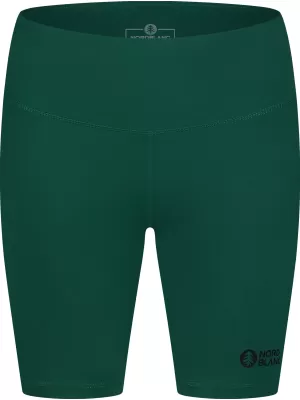 Kurzfitness -Leggings von Frauen NORDBLANC NBSPL8036 DUNKELGRÜN