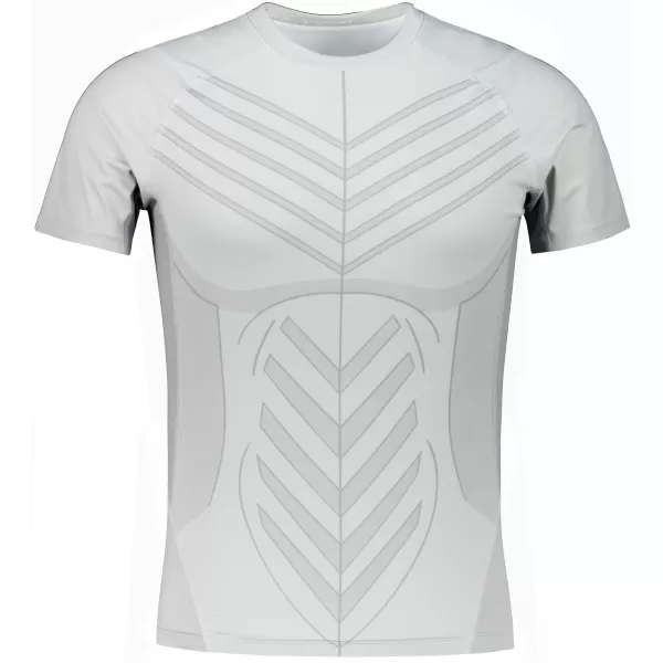 Funktionelle Komprimierung t -Shirt von Männern mit kurzer Ärmelnprämie ALTISPORT VOJ/ALM095TR04 GRAU 
