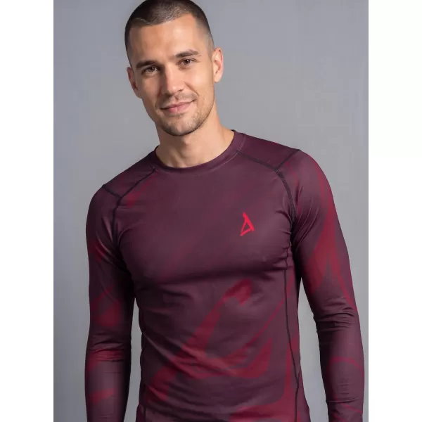  Funktionelle Kompression t -Shirt von Männern mit langarmiger Prämie ALTISPORT VOJ/ALM072TR03 WEINRÖTET 