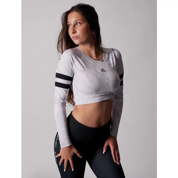  Funktionaler Ernteoberteil der Frauen mit langen Ärmeln Premium ALTISPORT VOJ/ALW096TR04 WEIß 