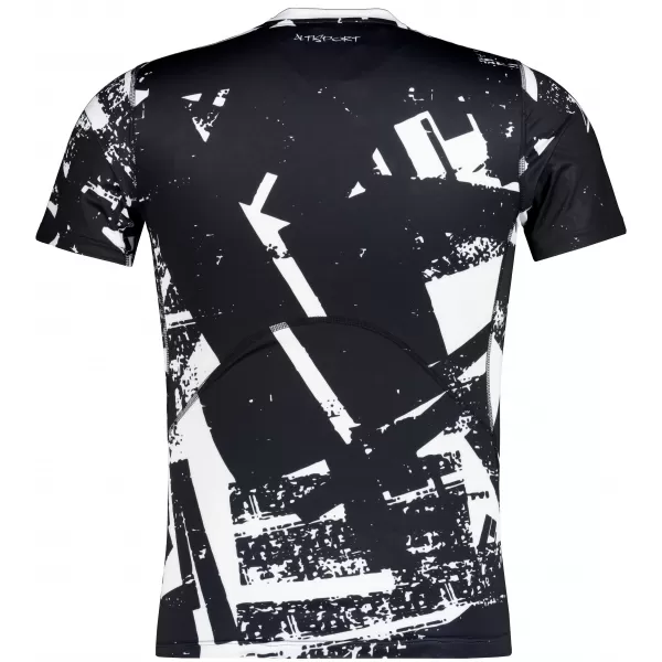  Funktionelle Komprimierung t -Shirt von Männern mit kurzer Ärmelnprämie ALTISPORT VOJ/ALM079TR04 SCHWARZ UND WEIß 
