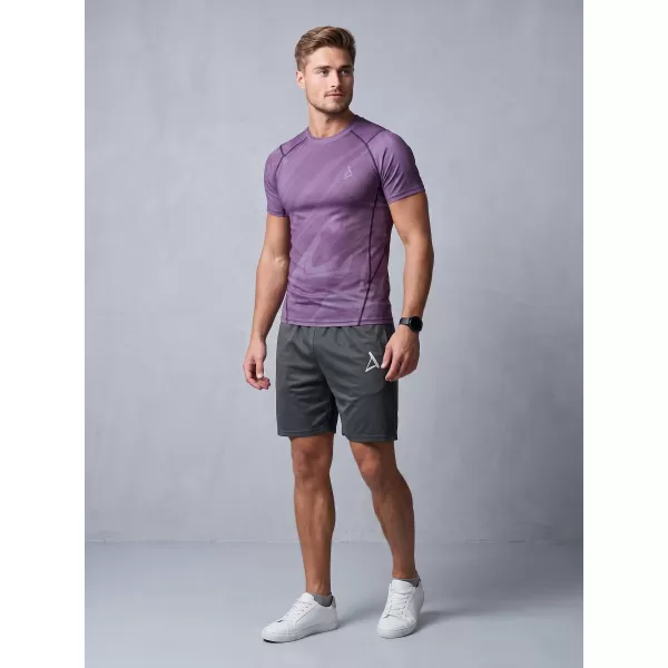  Funktionelle Komprimierung t -Shirt von Männern mit kurzer Ärmelnprämie ALTISPORT VOJ/ALM072TR04 LILA 