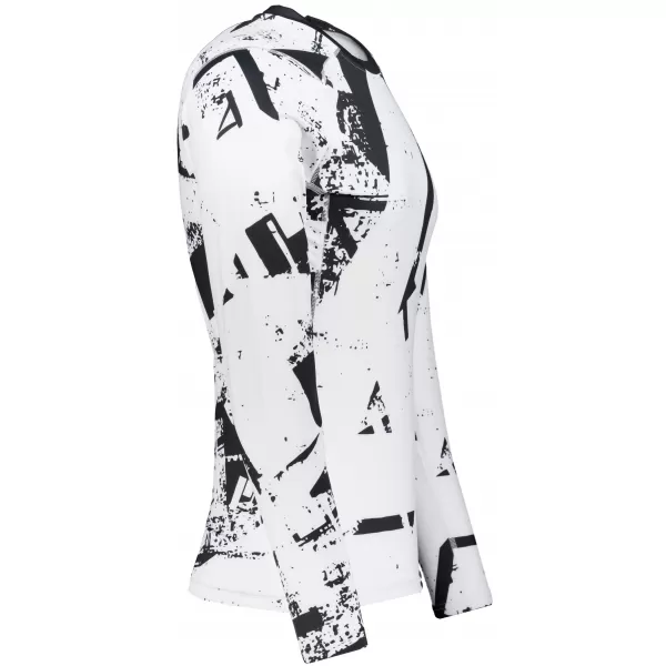  Funktionelle Kompression t -Shirt von Männern mit langarmiger Prämie ALTISPORT VOJ/ALM079TR03 WEIß -UND -SCHWARZ 