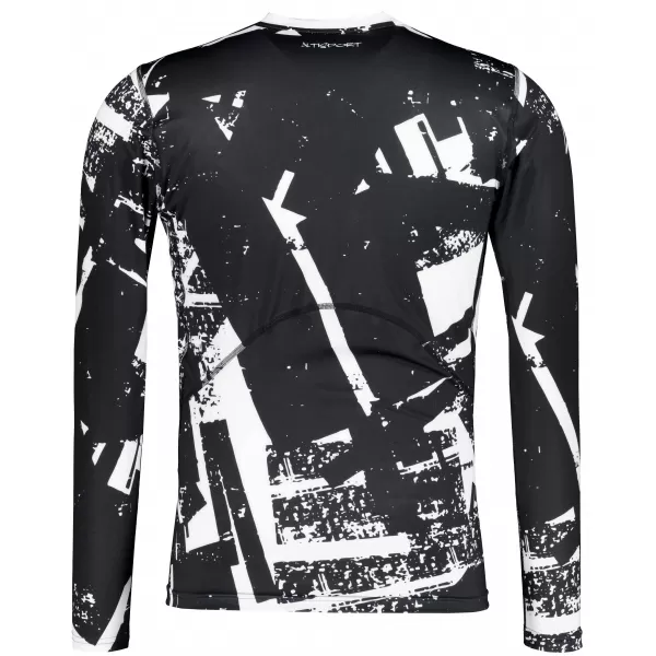  Funktionelle Kompression t -Shirt von Männern mit langarmiger Prämie ALTISPORT VOJ/ALM079TR03 SCHWARZ UND WEIß 