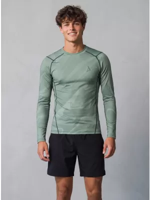 Funktionelle Kompression t -Shirt von Männern mit langarmiger Prämie ALTISPORT VOJ/ALM072TR03 GRÜN