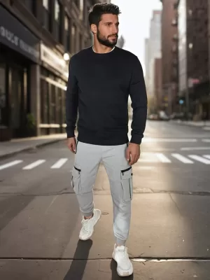 Herren Sweatshirt DSTREET BX5882 SCHWARZ