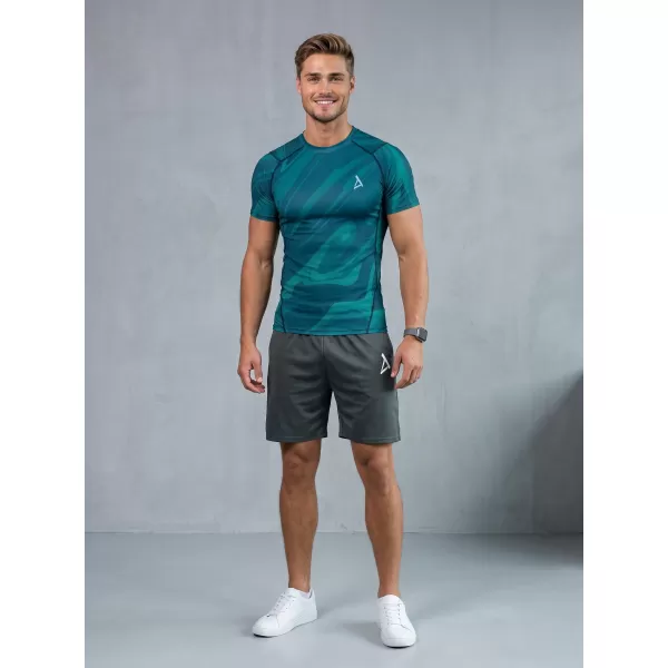  Funktionelle Komprimierung t -Shirt von Männern mit kurzer Ärmelnprämie ALTISPORT VOJ/ALM072TR04 KEROSIN 