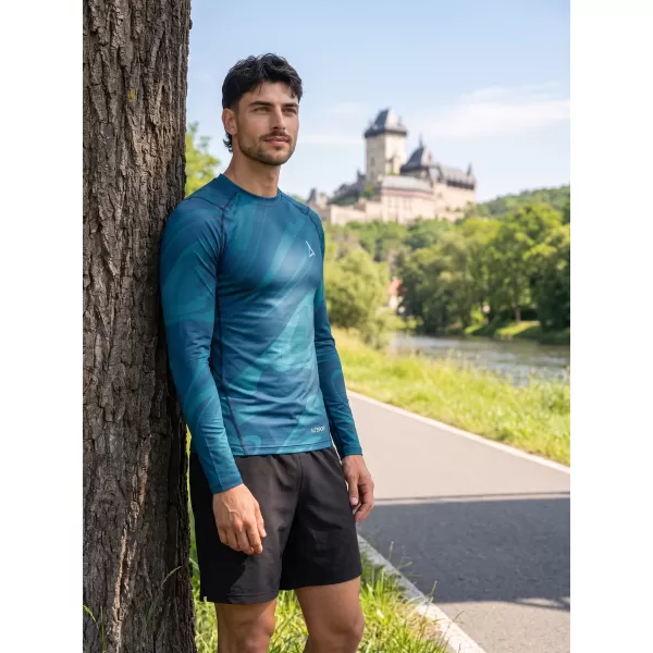  Funktionelle Kompression t -Shirt von Männern mit langarmiger Prämie ALTISPORT VOJ/ALM072TR03 KEROSIN 