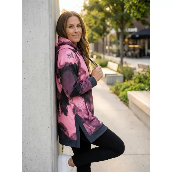  Funktionaler erweiterter Sweatshirt -Prämie von Frauen ALTISPORT VOJ/ALW093MI03 PINK/SCHWARZ 