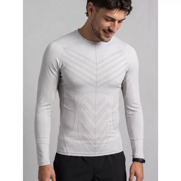  Funktionelle Kompression t -Shirt von Männern mit langarmiger Prämie ALTISPORT VOJ/ALM095TR03 GRAU 