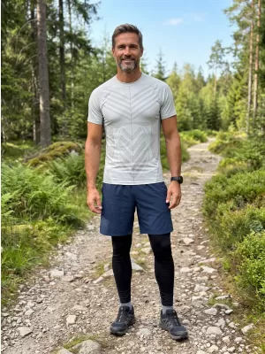 Funktionelle Komprimierung t -Shirt von Männern mit kurzer Ärmelnprämie ALTISPORT VOJ/ALM095TR04 GRAU