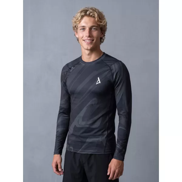  Funktionelle Kompression t -Shirt von Männern mit langarmiger Prämie ALTISPORT VOJ/ALM072TR03 SCHWARZ 