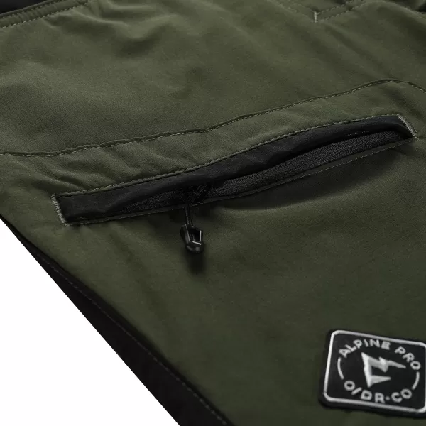  Frauen -Softshell -Hosen ALPINE PRO AKANA 2 GRÜN 